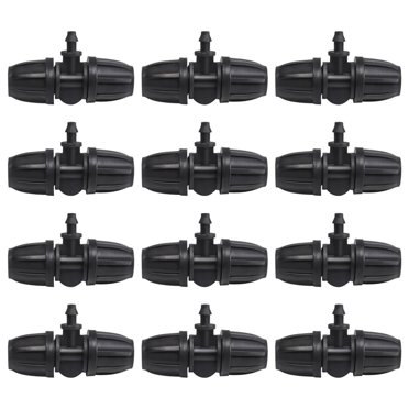 UKLL-Drip Irrigation Elbow Fittings:50 Pieces Barbed Elbow Irrigation Parts Sharp End Fits 1 4 Inch Irrigation Tubing Drip Line Elbow Connectors Gard