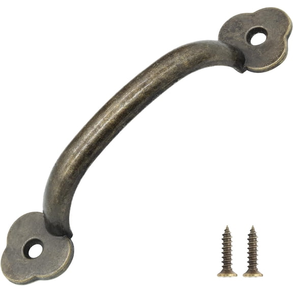 12 Pcs Barn Door Handles Rustic Gate Handle 3.2 Inch Hole to Hole Metal Gate Pull Handle Fence Handle for Cabinet Garage Closet Drawer Outdoor Indoor, Bronze 4 Inch Length