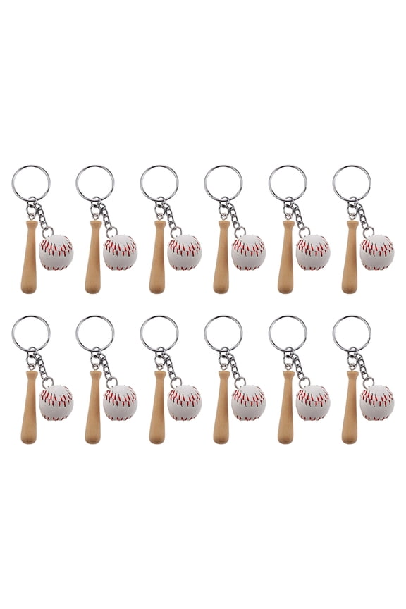 12 Pcs Baseball Key Chain Chains for Boys Party Supplies Keychains