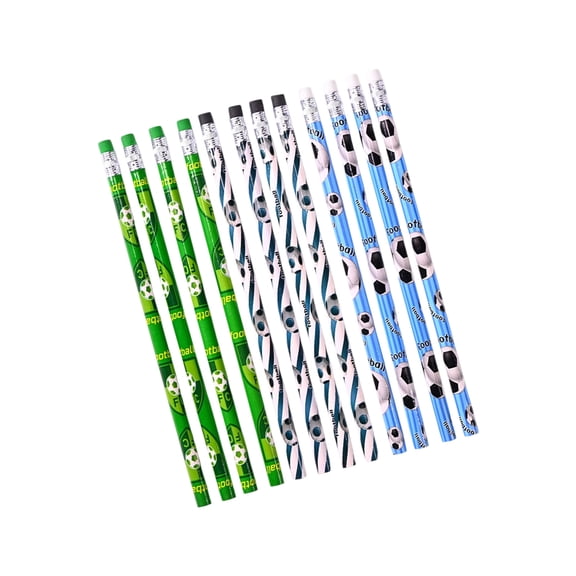 12 Pcs Baseball Pencils Football Themed Pencils Drawing Pencil with Eraser Suitable For Tests And Office Use