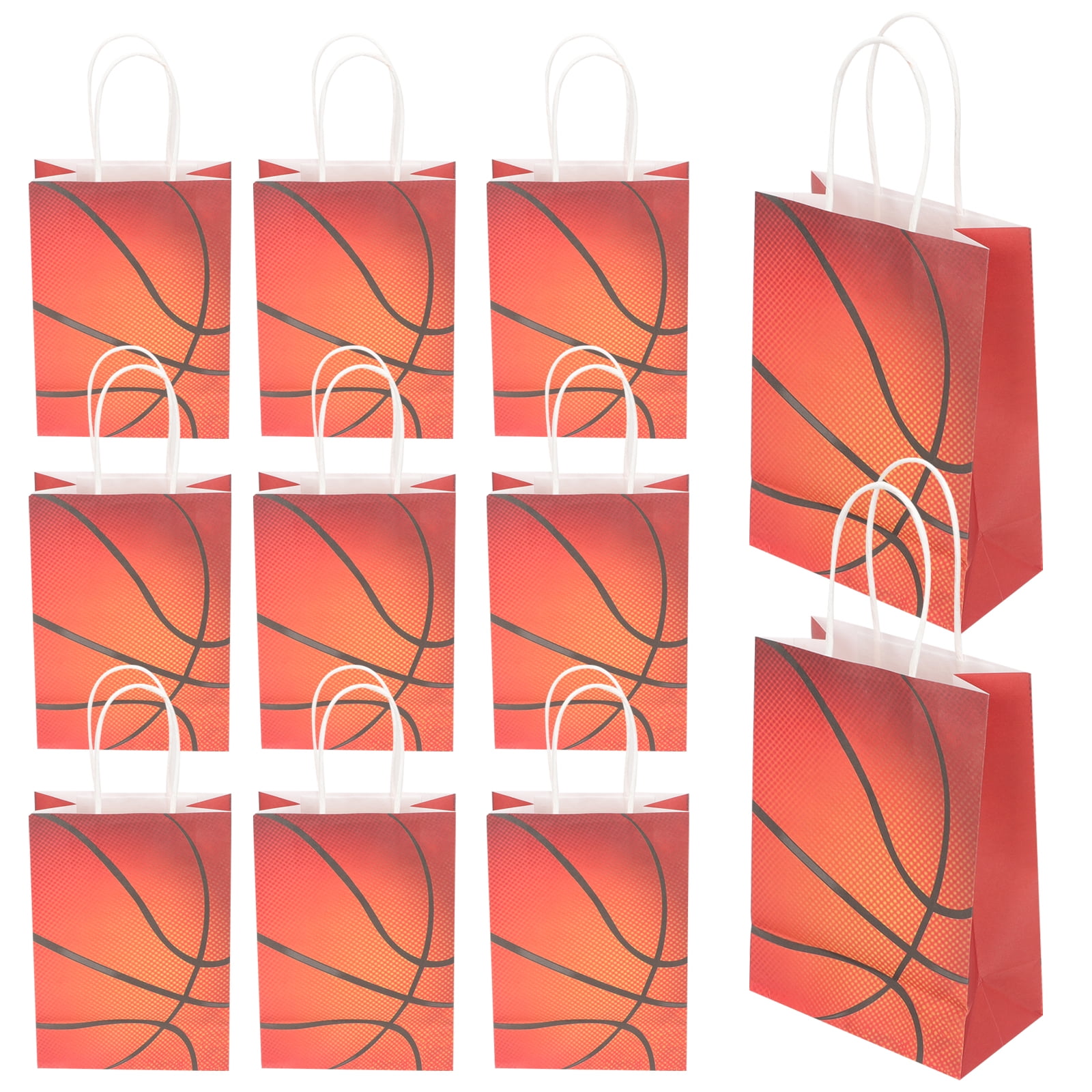 OUNONA Basketball Party Favor Bags in Kraft Paper Multicolor Great for ...