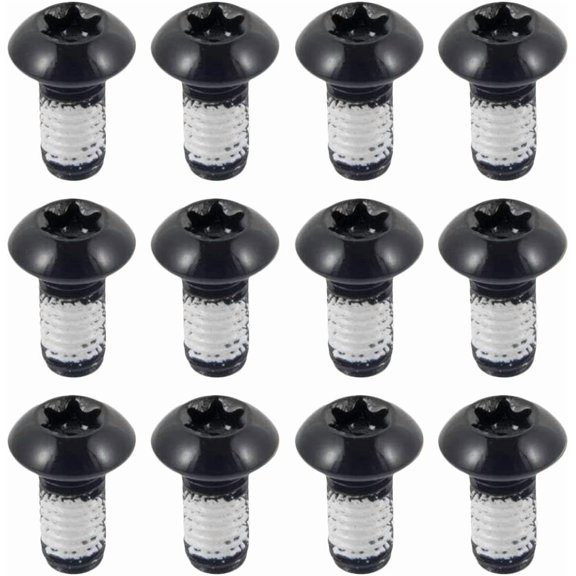12 Pcs Bicycle Disc Brake Bolts MTB Rotor Bolts 6-Bolt M5x10mm Brake Bolts Mountain Bike,Black