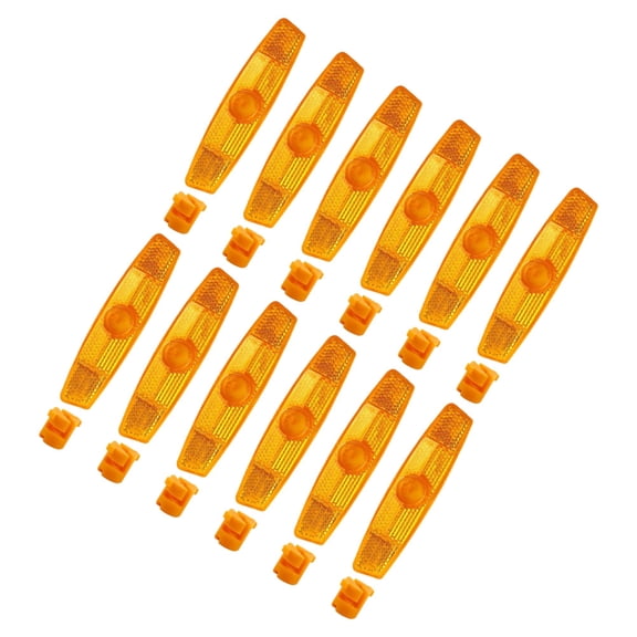 12 Pcs Bicycle Reflector Reflective Mountain Bike Spoke Mini Orange