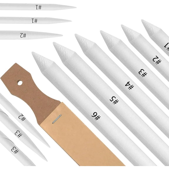 12 Pcs Blending Stumps for Drawing, Tortillions Blending Sticks for Beginner Drawing, Art Blenders, Blending Tools Paper Stumps for Shading Completed, Blending Pencil for Sketching, Softness