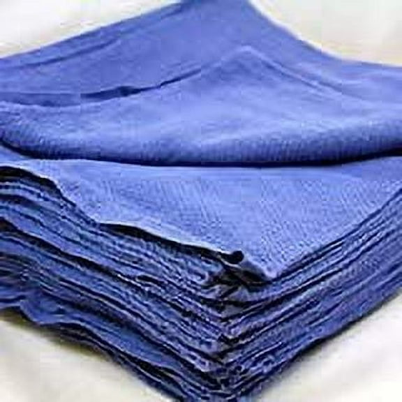12 Pcs Blue Cotton Huck Towel 15 X 25