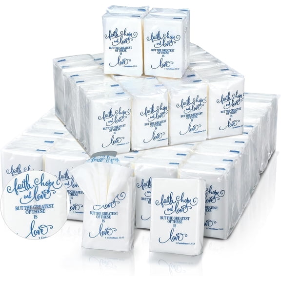 12 Pcs Blue Mother of the Bride Happy Tears Tissues for Wedding Bulk 3 Ply Mother of the Bride Tissues Pocket Paper Mini Travel Size for Party Favor Christian Wedding Gifts