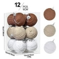 thumbnail image 1 of 12 Pcs Boho Christmas Ball Ornaments Set, Jute Rope Hanging Balls Neutral Rustic Ornaments Christmas Ball Decoration for Xmas Tree Wreath Garland Party Farmhouse Decor, 1 of 4