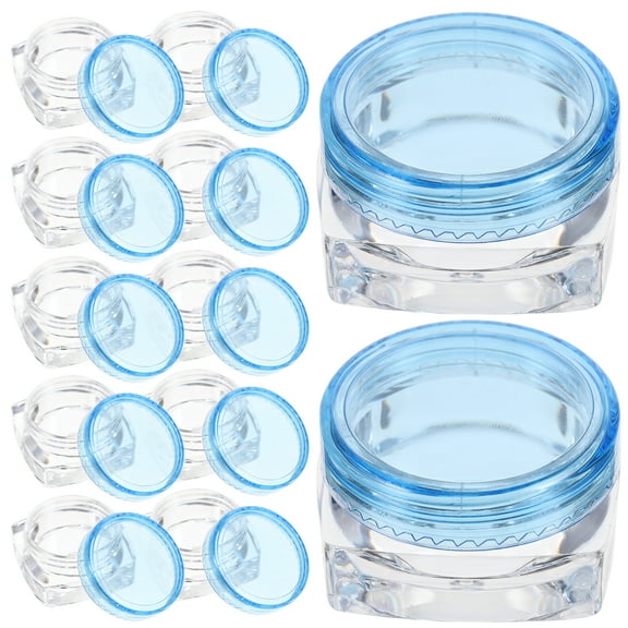 FENGGUIQU 12-Pack Travel Makeup Sample Jars Plastic Containers for Cosmetics Daily Use Portable and Leakproof