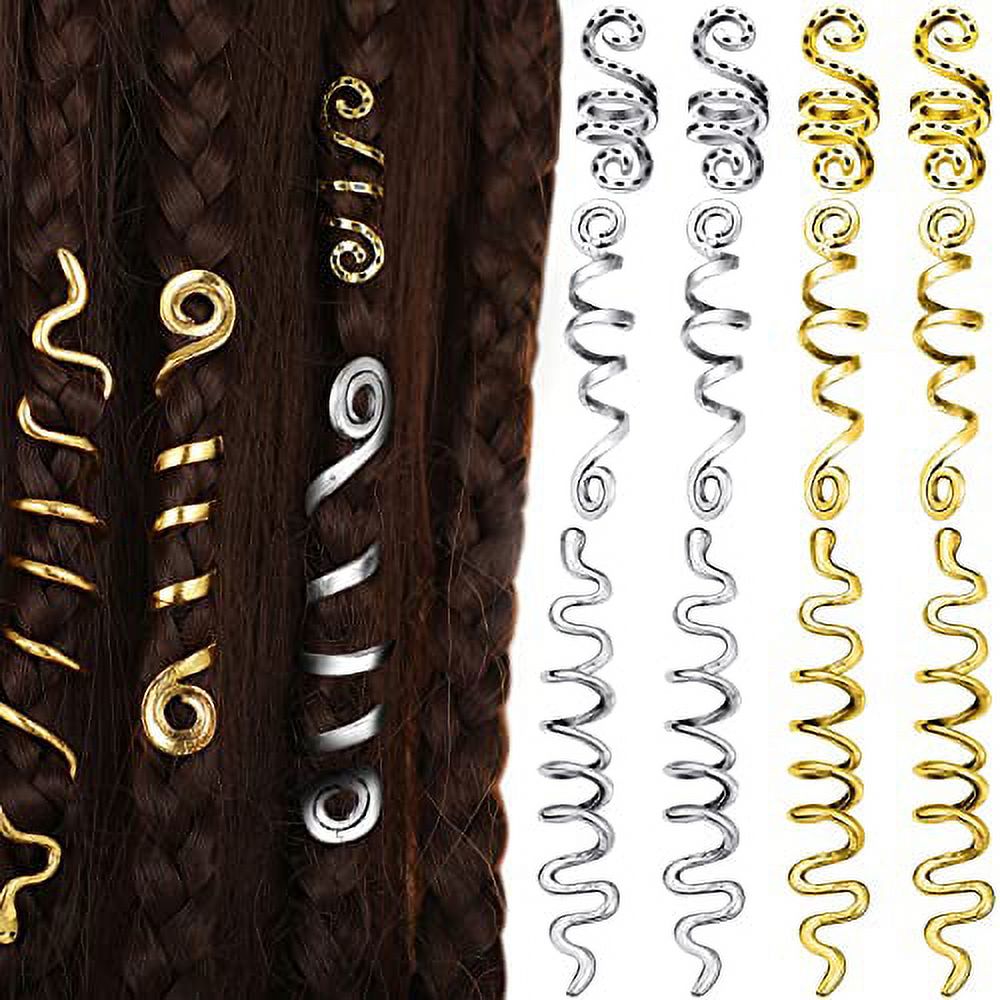 12 Pcs Braid Hair Accessories Celtic Hair Jewelry Alloy Dreadlock