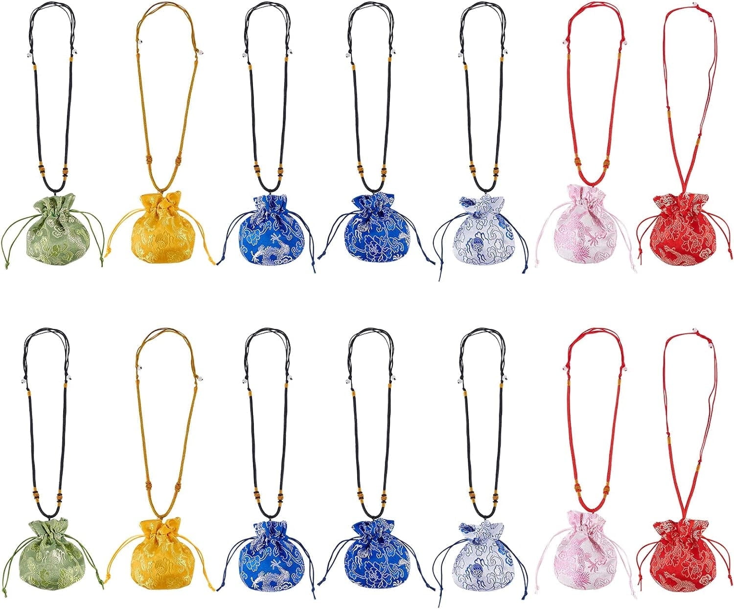 Petunny 6-Pack Small Cotton Drawstring Bags | 3.9x5.5" Jewelry Gift Bags With Lace, For Wedding Favors