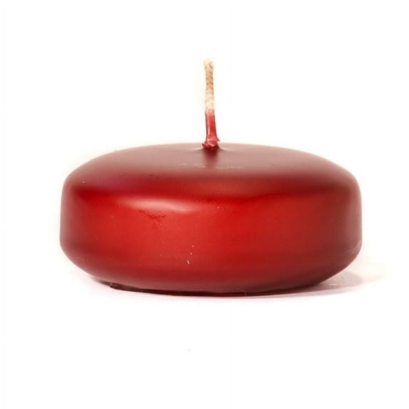 12 Pcs Burgundy Floating Candles Small Disk 2.38 in. diameter x 1 in. tall