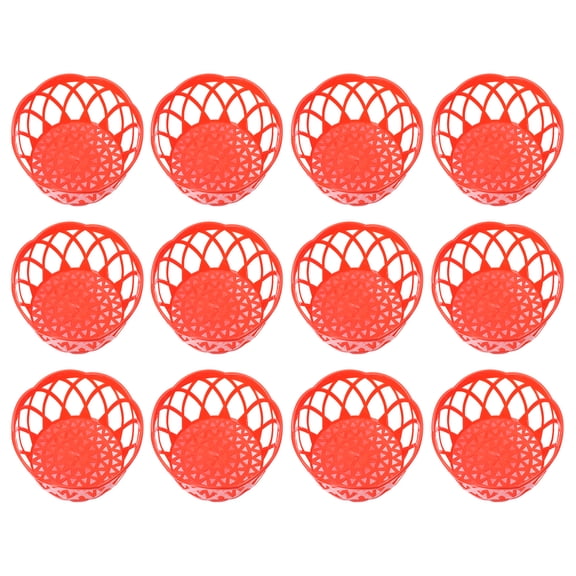 Raindrops 12Pcs Plastic Egg Storage Basket Hollow Design for Supermarket Fruit Packing