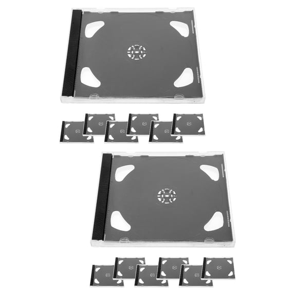 MERRYHAPY Black Cd Cases - Premium Ps, Clear Storage, Easy to Find and Number