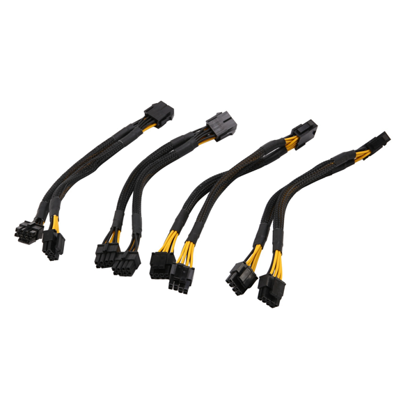 12 Pcs CPU 8 Pin Splitter ATX CPU 8 Pin Female to Dual 8(4+4) Pin Male EPS 12V for Motherboard Power Adapter Cable