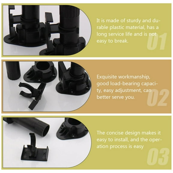 12 Pcs Cabinet Foot Buckle Kitchen Plinth Leg Clips Kick Board Adjustable Legs