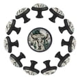 thumbnail image 1 of 12 Pcs Cabinet Knobs Beautiful Cactus and Skull of Bull, Round Crystal Glass Drawer Dresser Wardrobe Handles Pulls Door Cupboard Hardware Knob with Screws for Home Kitchen, 1 of 6