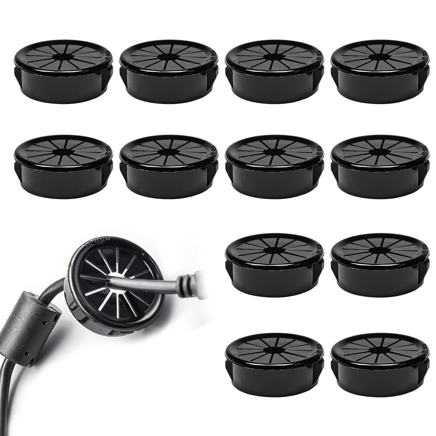 12 Pcs Cable Grommet, Snap Bushing 1-3/16