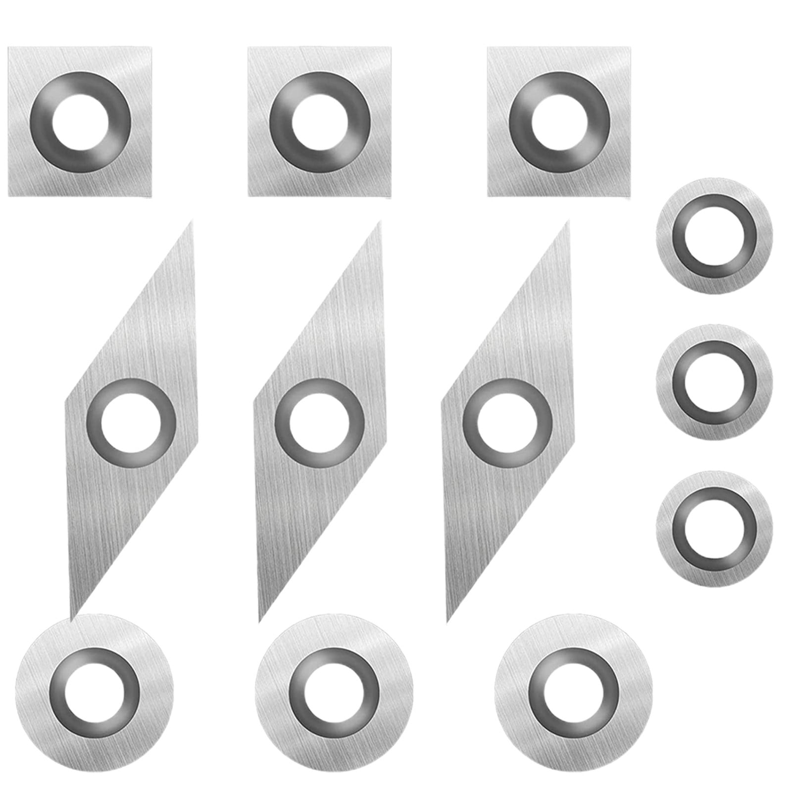 12 Pcs Carbide Cutters Inserts Set for Wood Lathe Turning Tools ...