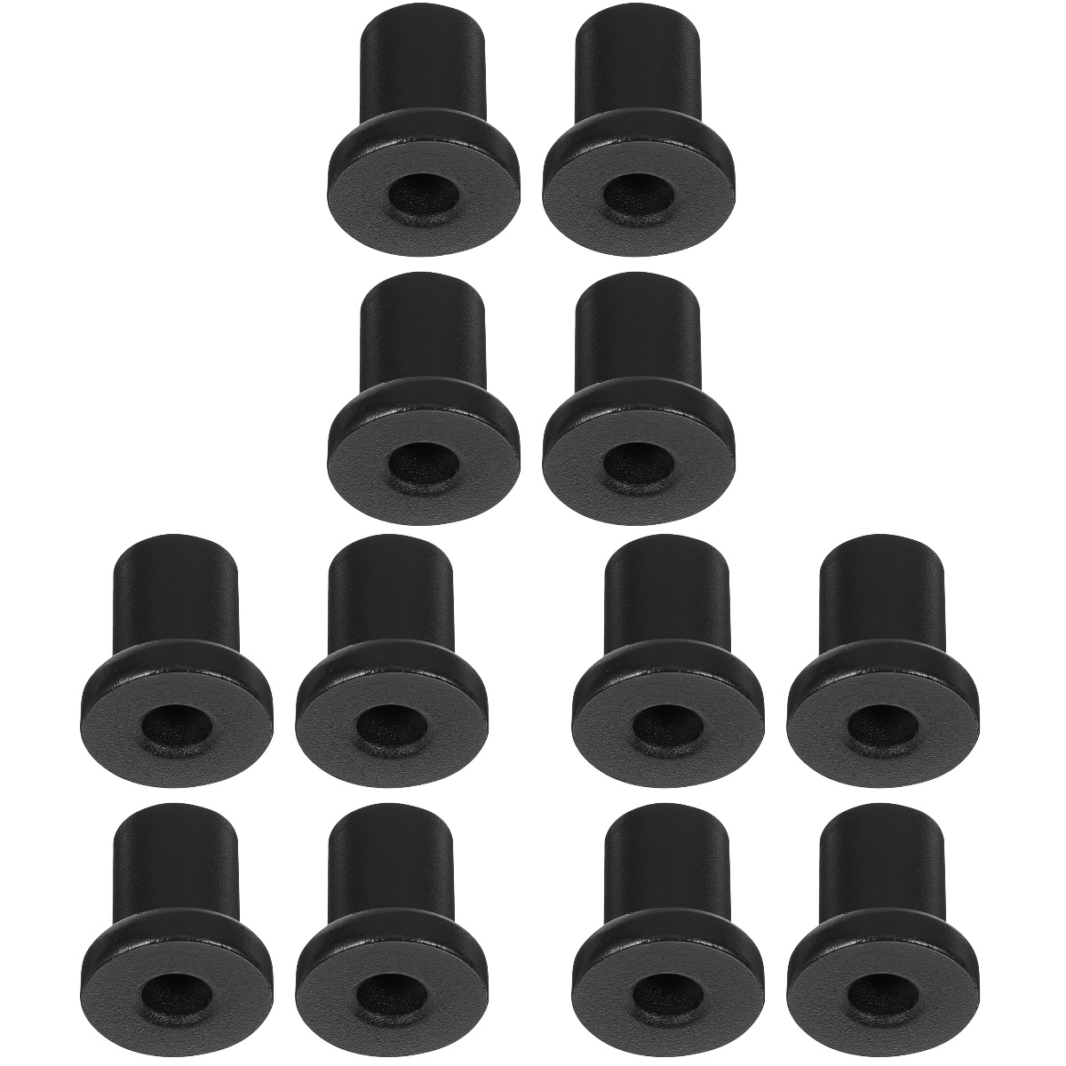 12 Pcs Carbon Steel Sleeve Sliding Door Track Black Spacer Replacement