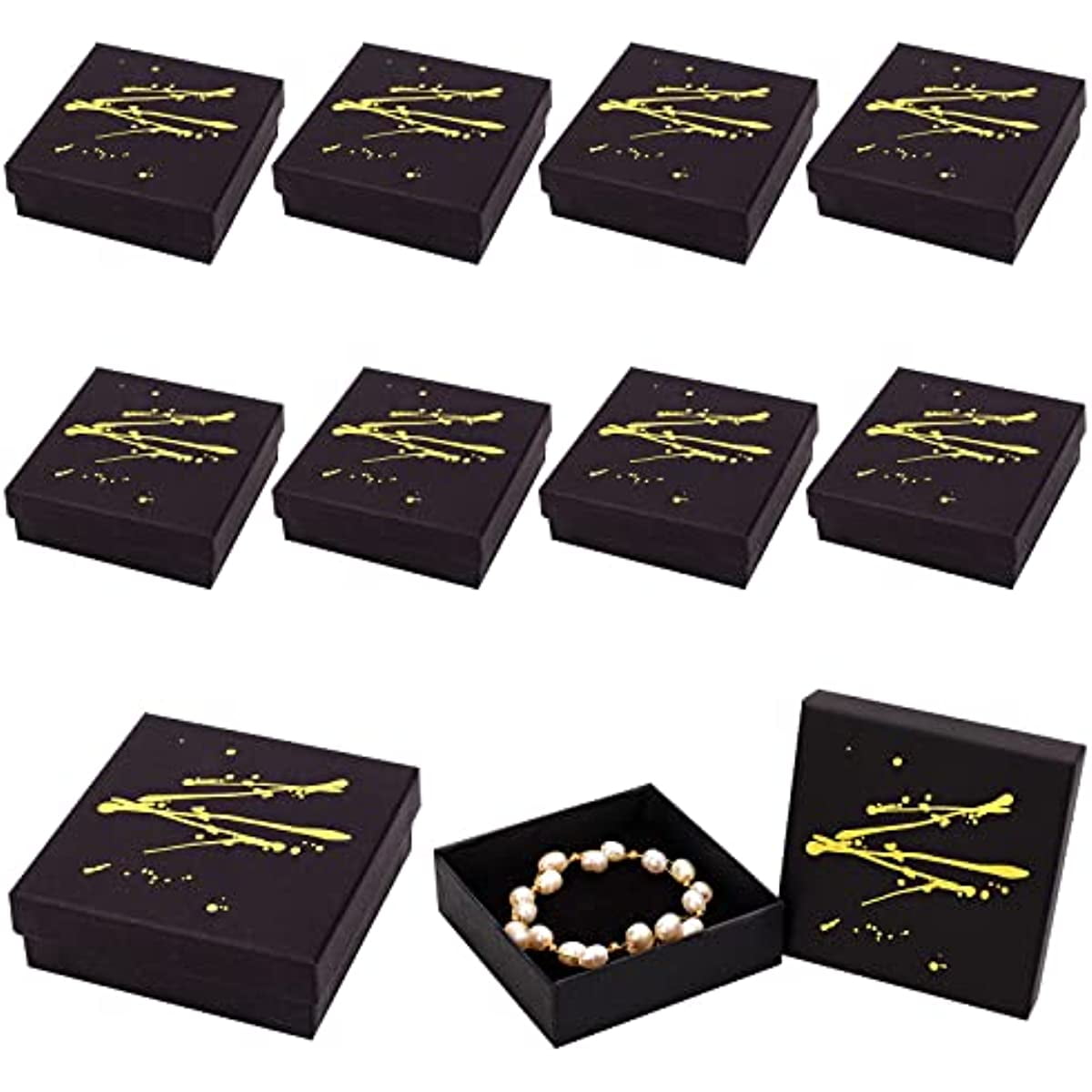 Cardboard Sponge Inside Jewelry Set Boxes Upscale Black - Temu