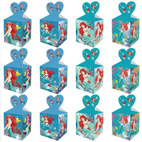 12 Pcs Cartoon Princess Party Candy Boxes for Anime Theme Birthday Party Supplies Decor,Girls Kids Birthday Game Party Kraft Paper Gift Bag Decoration Fun party supplies!
