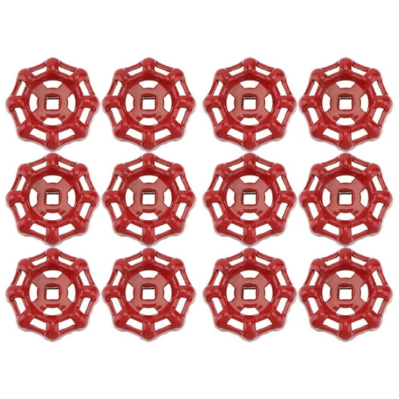 12 Pcs Cast Iron Hand Wheel Metal Outdoor Shower Knob Key Red