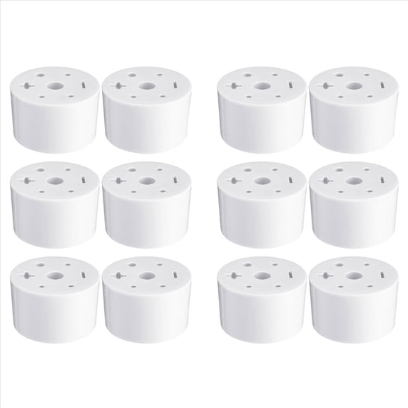 12 Pcs Cemetery Grave Vase Inserts Plastic Flowers Holder Bracket with 7 Hole Cylindrical Reusable