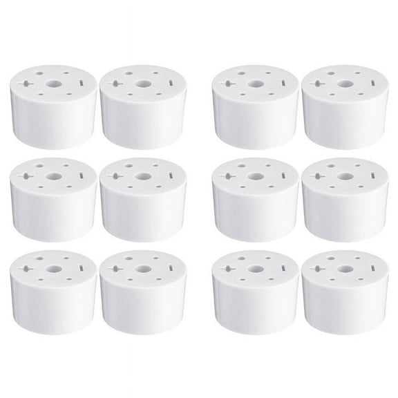 12 Pcs Cemetery Grave Vase Inserts Plastic Flowers Holder Bracket with 7 Hole Cylindrical Reusable