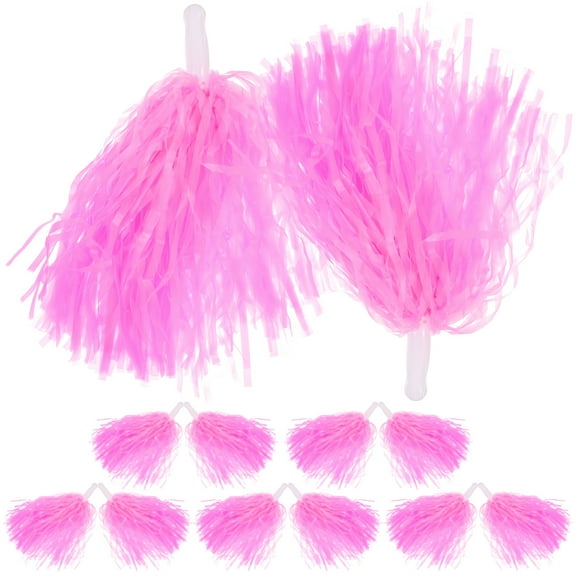 12 Pcs Cheerleading Bouquet Cheerleader Pom Poms for Kids Child Pink