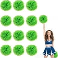 thumbnail image 1 of 12 Pcs Cheerleading poms,pom poms Cheerleading with Finger Holes Metallic Foil Cheer Pom Pomsfor Dance, Matches, Team Spirit Sports (Black+Green), 1 of 6