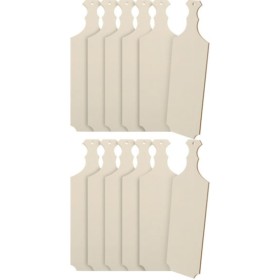 12 Pcs Chopping Board with Handle Wooden Cutting Small Serving DIY Charcuterie Boards Bread Plate Bat Card Mini Fruit