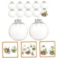 thumbnail image 1 of 12 Pcs Christmas Ball Ornaments,3.15'' Round Clear Plastic Fillable Bulb DIY Decor Balls,Shatterproof Hanging Ornaments Balls for Craft Xmas Tree Holiday,Wedding,Birthday,Christmas Wreath Decoration, 1 of 7