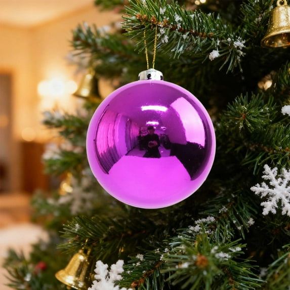 12 Pcs Christmas Ball Ornaments Large 4.7'' Christmas Ornaments Xmas Shatterproof Tree Decorations Extra Large Outdoor Hanging Plastic Balls Hot Pink