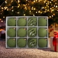 thumbnail image 1 of 12 Pcs Christmas Balls for Tree Green Christmas Tree Ball Ornaments Shatterproof Xmas Hanging Ball Decorations Set for Holiday Party Wedding Decor, 1 of 9