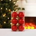 thumbnail image 1 of 12 Pcs Christmas Decorations Tree Ball Ornaments, Exquisite Christmas Ball Pendants for Window Display Christmas Home Party Decoration 2.36 Inch Red, 1 of 4