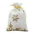 thumbnail image 1 of 12 Pcs Christmas Drawstring Bags Bulk Velvet Xmas Snowflake Drawstring Cloth Gift Bags 4.7 x 3.9 Inch Gift Wrapping Storage Sack for Party Favor Wrapping Bag For Gifts, Candy, Treat Party Supplies, 1 of 6