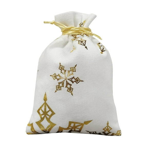 12 Pcs Christmas Drawstring Bags Bulk Velvet Xmas Snowflake Drawstring Cloth Gift Bags 4.7 x 3.9 Inch Gift Wrapping Storage Sack for Party Favor Wrapping Bag For Gifts, Candy, Treat Party Supplies