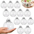 thumbnail image 1 of 12 Pcs Christmas Fillable Ornaments Ball -Clear Christmas Ornaments Filling Christmas Balls,Plastic Christmas Ball for Chirstmas,Wedding Decoration,Hanging Arts and DIY Fillable Crafts Accessories, 1 of 7