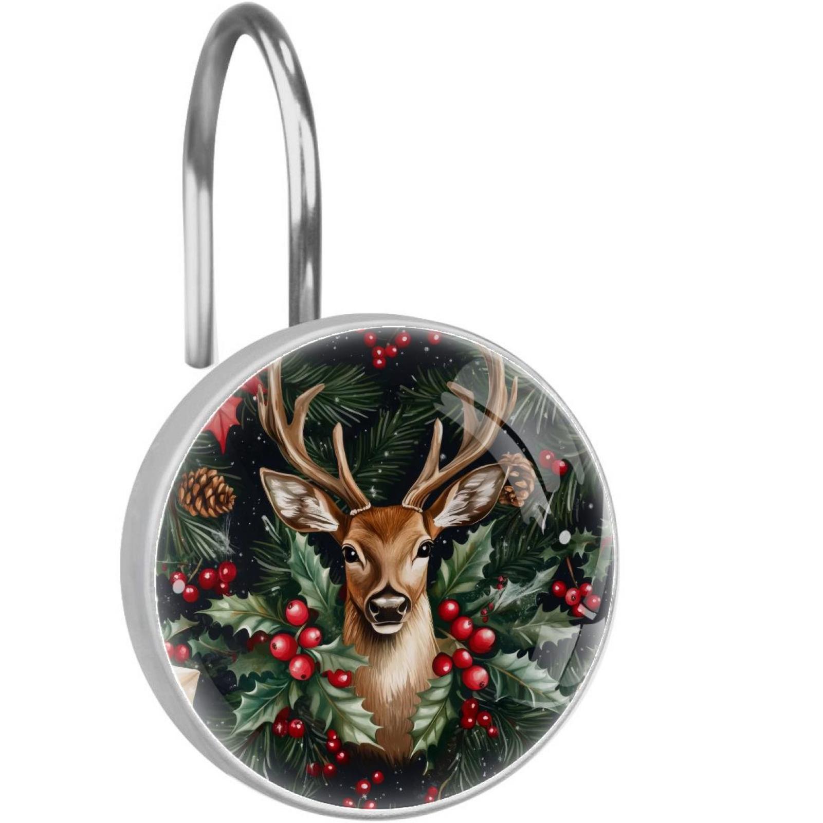 12 Pcs Christmas Flower Deer and Christmas Tree Stainless Steel