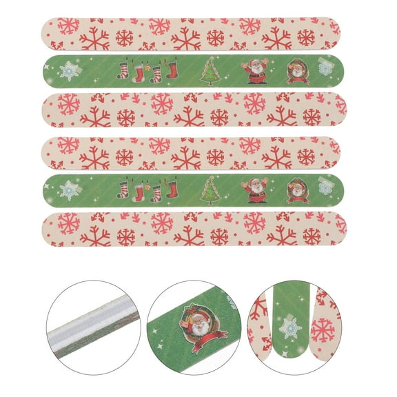 TOYMYTOY 12Pcs Holiday Nail File Christmas Theme for DIY and Salon Use Emery Board