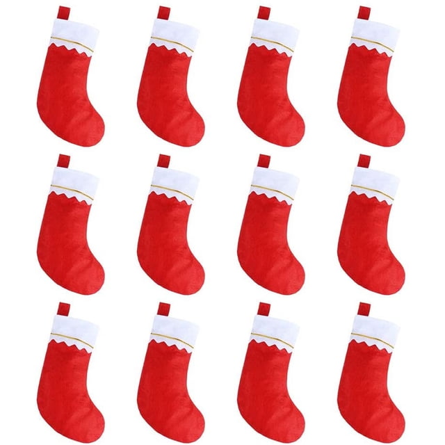12 Pcs Christmas Stockings for Family Holiday Xmas Party, 15"