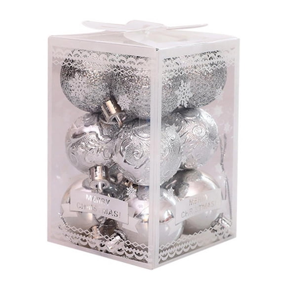 12 Pcs Christmas Tree Decor Ball Bauble Xmas Party Hanging Ball Ornament decorations for Home Christmas Decorations Gift