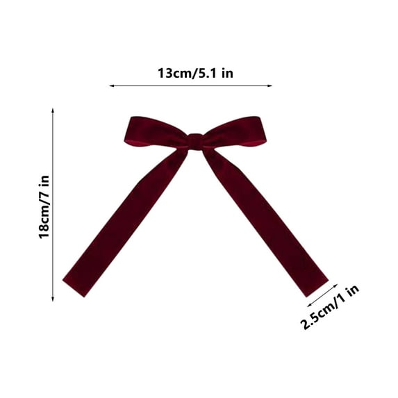 12 Pcs Christmas Tree Velvet Pre-Tied Ribbon Bow 5 x 7 in Wedding Decorating Wreath Spring Summer Winter Christmas Tree Decoration