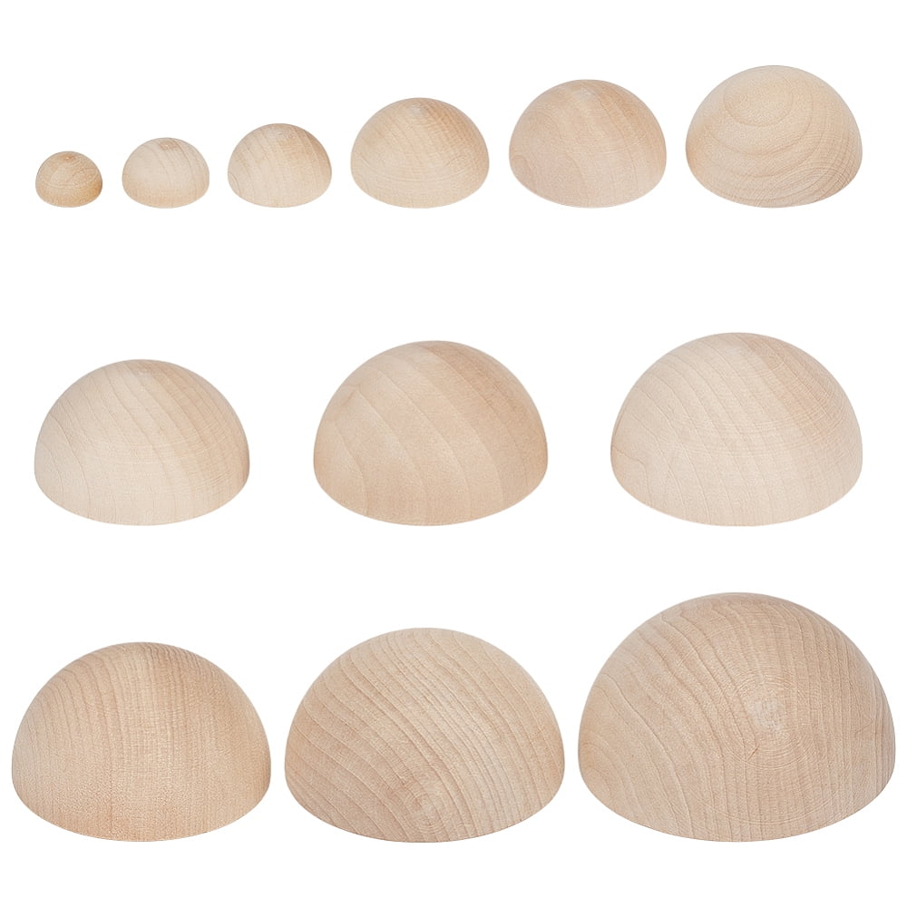12 Pcs Clay Pottery Bowl Press Tool 12 Sizes Wooden Ceramic Top Tool Pottery Molds Half Round Pottery Tools Set