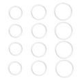 thumbnail image 1 of 12 Pcs Clear Nose Rings, 18G Bioflex Septum Rings, Clear Piercing Retainers for Surgery, 8/10/12mm, Body Piercing Jewelry for Women Girls Men, Lip Cartilage Tragus, 1 of 4