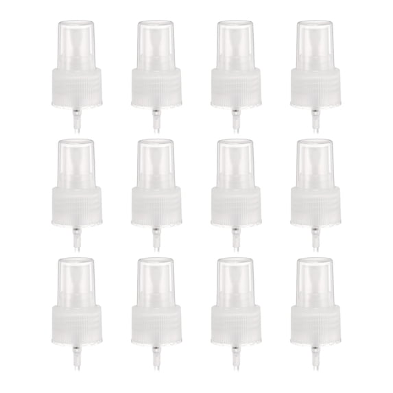 12 Pcs Clear Spray Top, 24/410 Fine Mist Sprayer Reusable Replacement Spray Bottle Pump StripePlastic Top