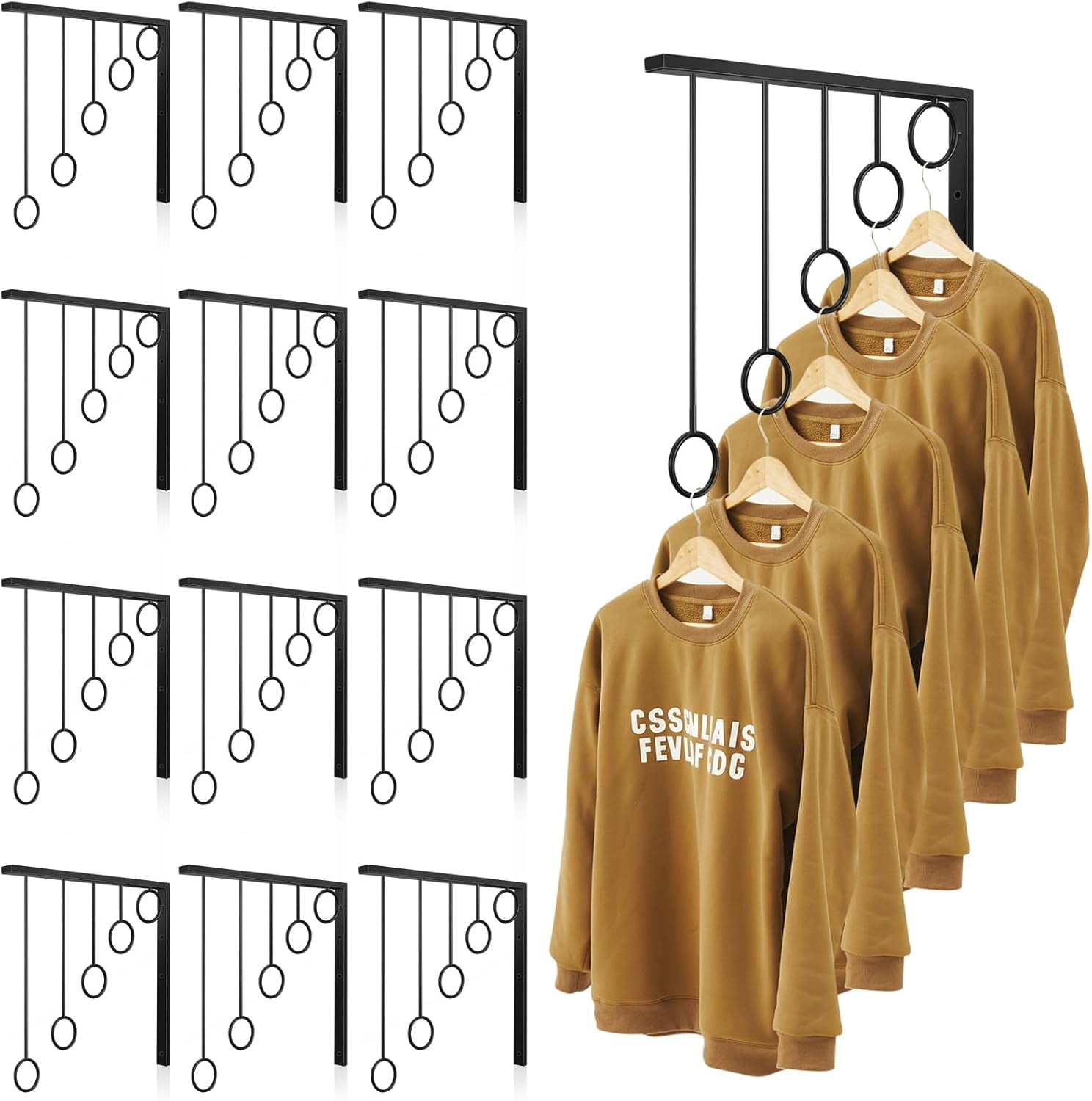 12 Pcs Clothing Display Rack Retail Clothing Rack Boutique Display ...