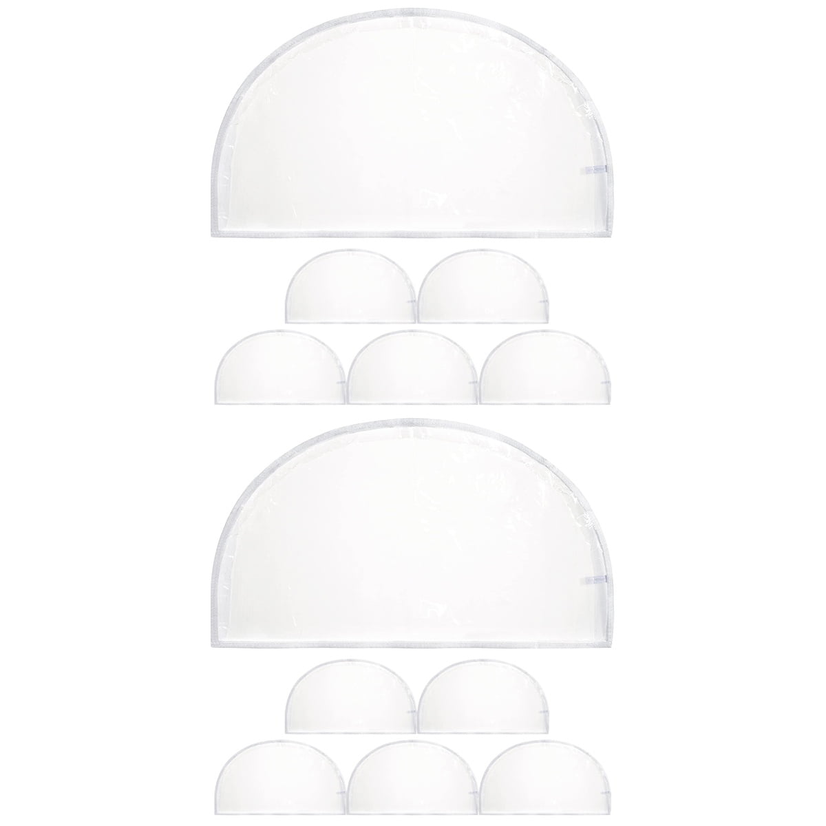 12 Pcs Clothing Transparent Shoulder Cover Garment Bag Garment Supplies