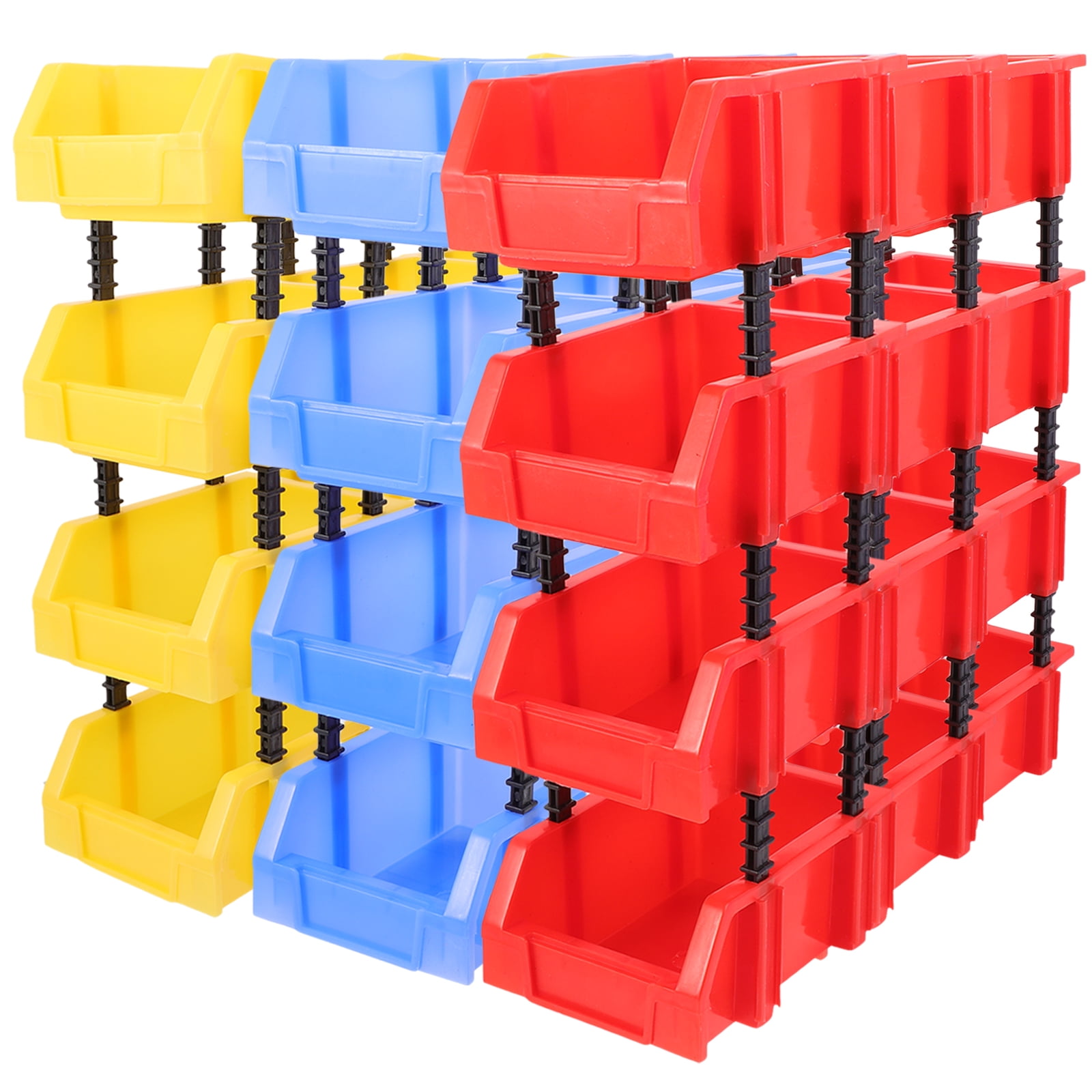 12 Pcs Component Plastic Boxes Screw Organizer Bins for Storage