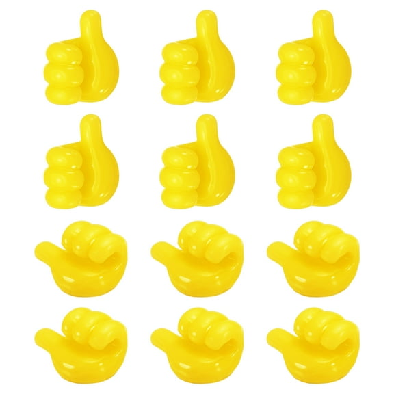 12 Pcs Cord Holders Cable Clips Nightstand Wire Organizer Desk Yellow